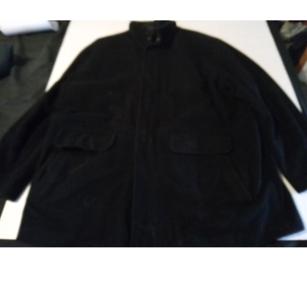J Ferrar Size 2 XL Black Zip-Up Jacket With Buttons